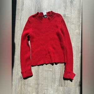 Red y2k Tommy Hilfiger Tommy Girl Jeans Fitted Sweater